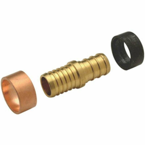 House APXBC1212 Coupler PEX Brass-To-Poly 0.5 in. - Gold - 0.5 x 0.5 in. HO3118048